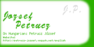 jozsef petrucz business card