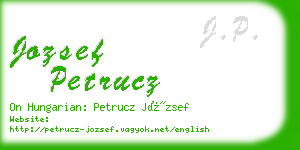 jozsef petrucz business card